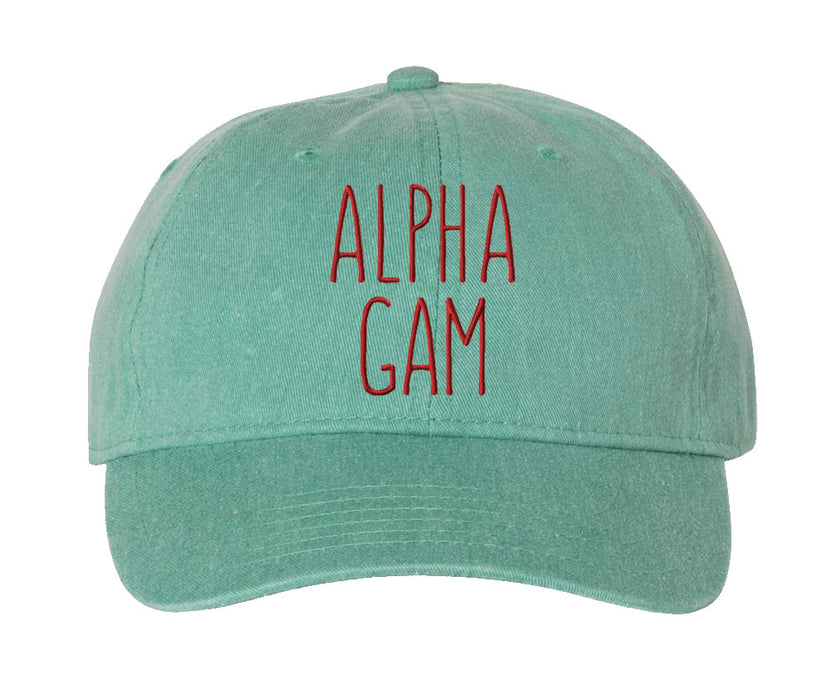 Alpha Gamma Delta Comfort Colors Nickname Hat