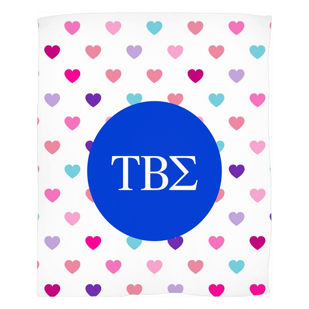 Tau Beta Sigma Hearts Fleece Blankets Tau Beta Sigma Hearts Fleece Blankets