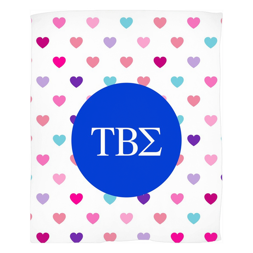 Tau Beta Sigma Hearts Fleece Blankets