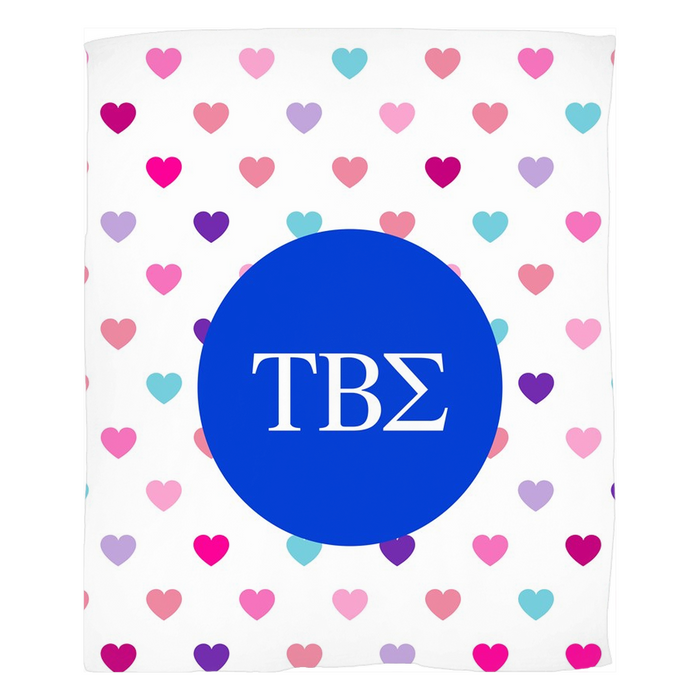 Tau Beta Sigma Hearts Fleece Blankets Tau Beta Sigma Hearts Fleece Blankets