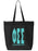 Phi Sigma Sigma Impact Letters Zippered Poly Tote