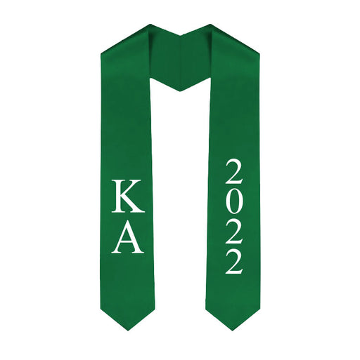 Kappa Delta Vertical Grad Stole with Letters & Year