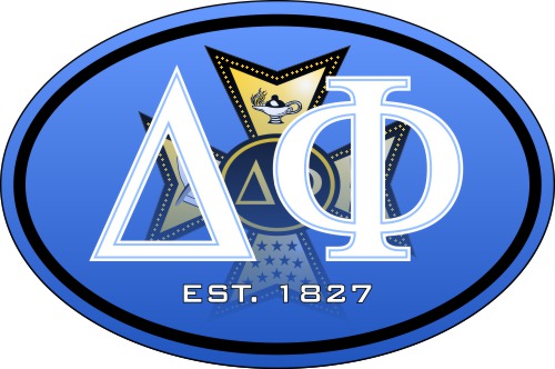 Delta Phi Color Oval Decal