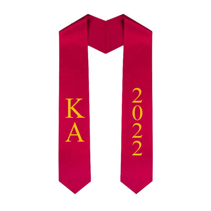 Kappa Alpha Vertical Grad Stole with Letters & Year