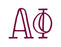 Alpha Phi Inline Greek Letter Sticker - 2.5