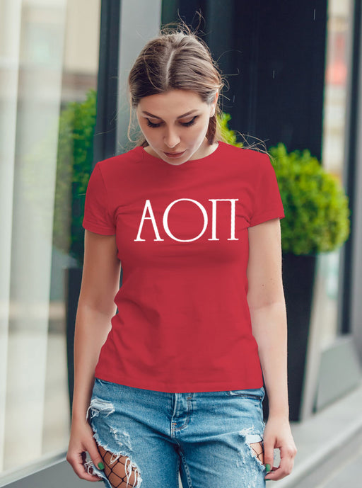 Alpha Omicron Pi University Letter T-Shirt