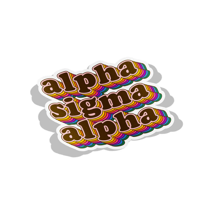 Alpha Sigma Alpha Retro Sorority Decal