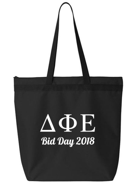 Delta Phi Epsilon Roman Letters Event Tote Bag