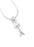 Zeta Tau Alpha Sterling Silver Lavaliere Pendant with Clear Swarovski Crystal