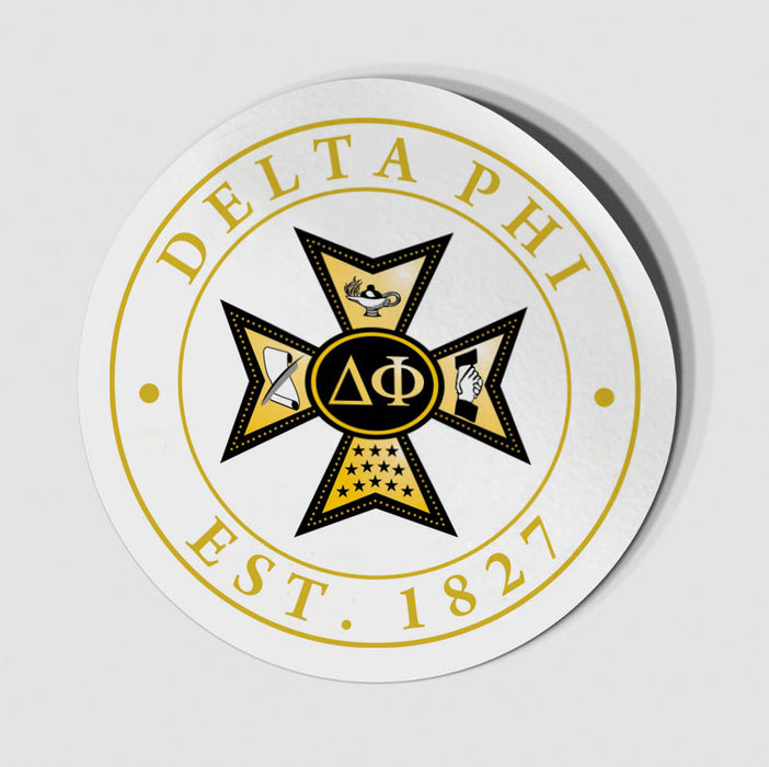 Delta Phi Circle Crest Decal