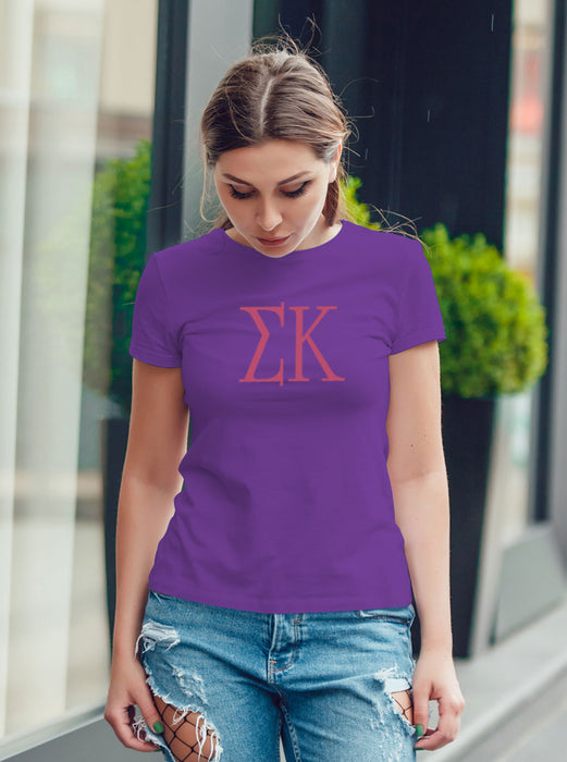 Sigma Kappa University Letter T-Shirt