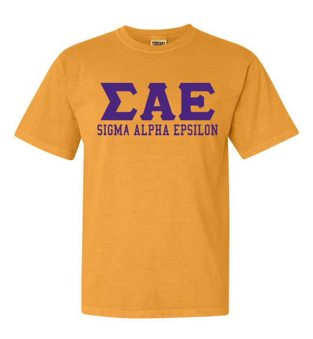Sigma Alpha Epsilon Custom Comfort Colors Greek T-Shirt