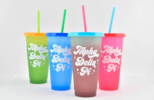 Alpha Delta Pi Color Changing Cups (Set of 4)