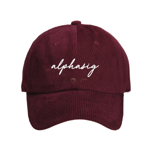 Alpha Sigma Alpha Corduroy Baseball Cap