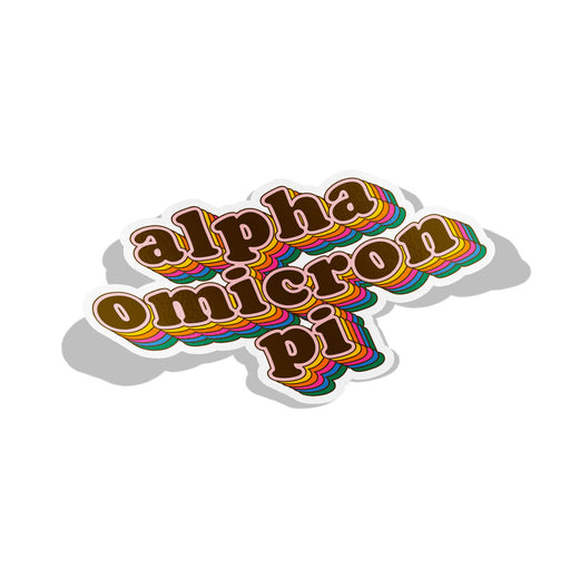 Alpha Omicron Pi Retro Sorority Decal