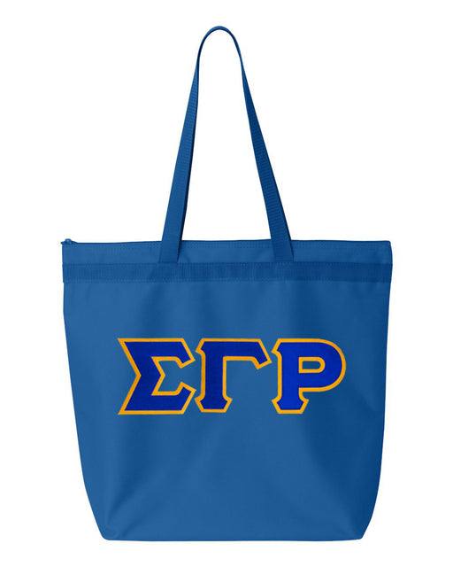 Sigma Gamma Rho Greek Lettered Game Day Tote