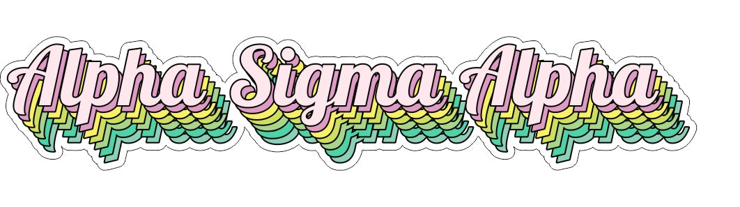 Alpha Sigma Alpha New Hip Stepped Sticker