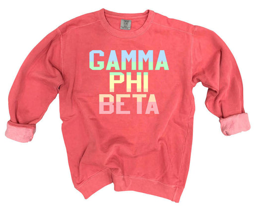 Gamma Phi Beta Comfort Colors Pastel Sorority Sweatshirt