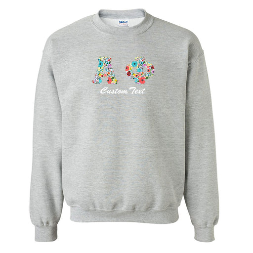 Alpha Phi Crewneck Letters Sweatshirt with Custom Embroidery