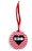 Pi Beta Phi Red Chevron Heart Sunburst Ornament