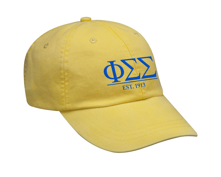 Phi Sigma Sigma Letters Year Embroidered Hat