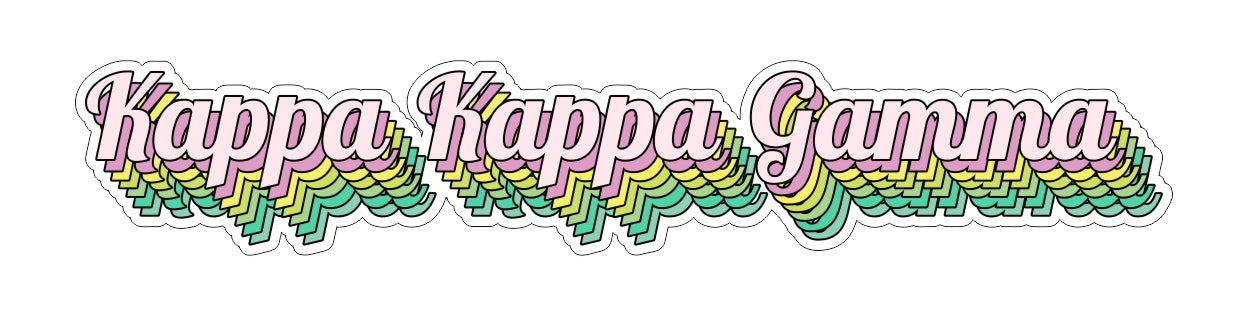 Kappa Kappa Gamma New Hip Stepped Sticker