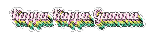 Kappa Kappa Gamma New Hip Stepped Sticker