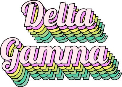 Delta Gamma Greek Stacked Sticker