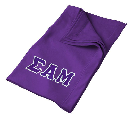Sigma Alpha Mu Greek Twill Lettered Sweatshirt Blanket