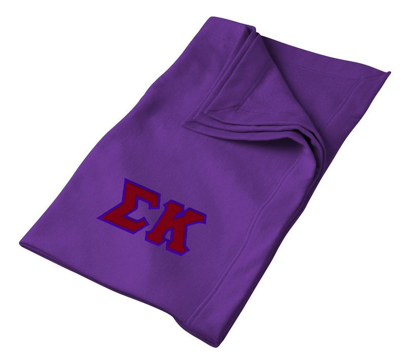 Sigma Kappa Greek Twill Lettered Sweatshirt Blanket