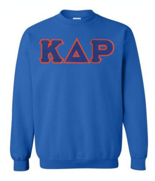 Kappa Delta Rho Crewneck Sweatshirt with Sewn-On Letters