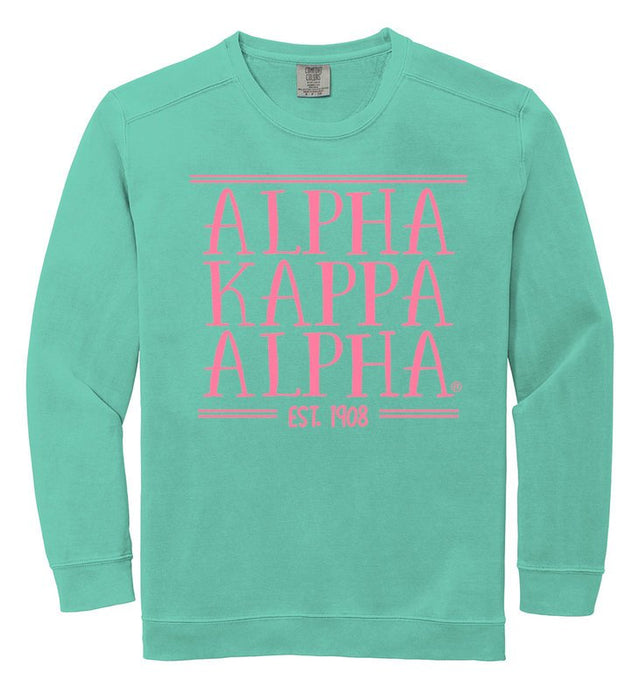 Alpha Kappa Alpha Comfort Colors Custom Sorority Sweatshirt
