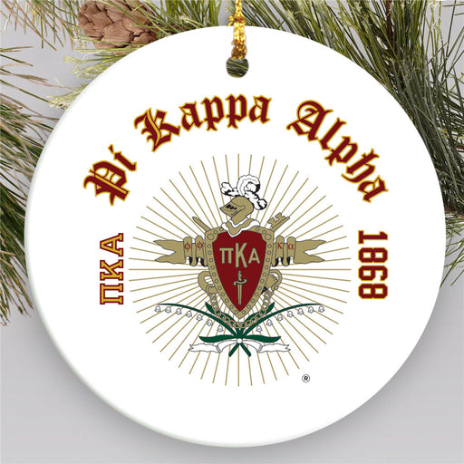 Pi Kappa Alpha Round Crest Ornament