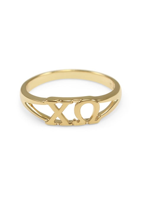 Chi Omega Sunshine Gold Ring