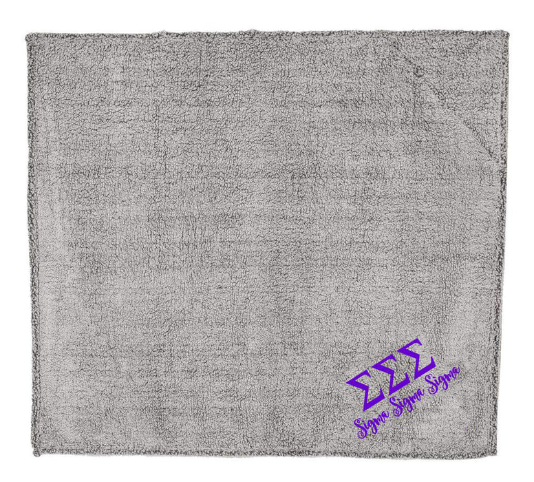 Sigma Sigma Sigma Sherpa Blanket Throw