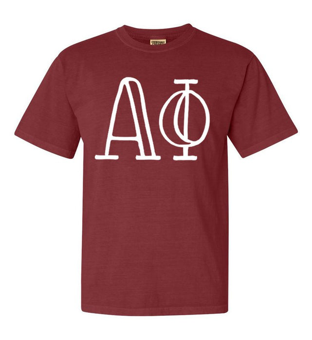 Alpha Phi Comfort Colors Greek Letter Sorority T-Shirt