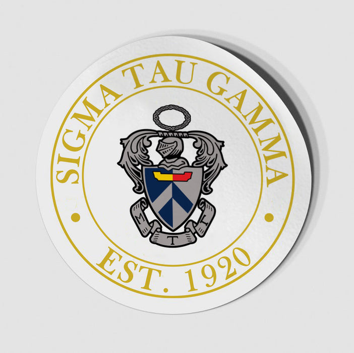 Sigma Tau Gamma Circle Crest Decal