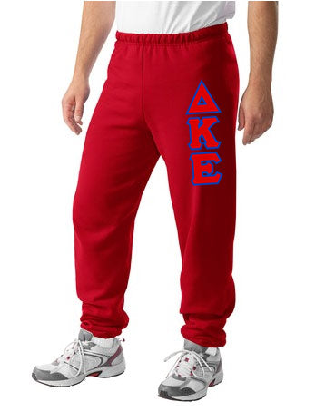 Delta Kappa Epsilon Sweatpants with Sewn-On Letters