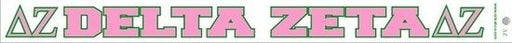 Delta Zeta Back Of The Window Long Sticker