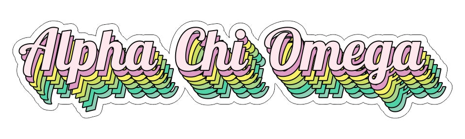 Alpha Chi Omega New Hip Stepped Sticker
