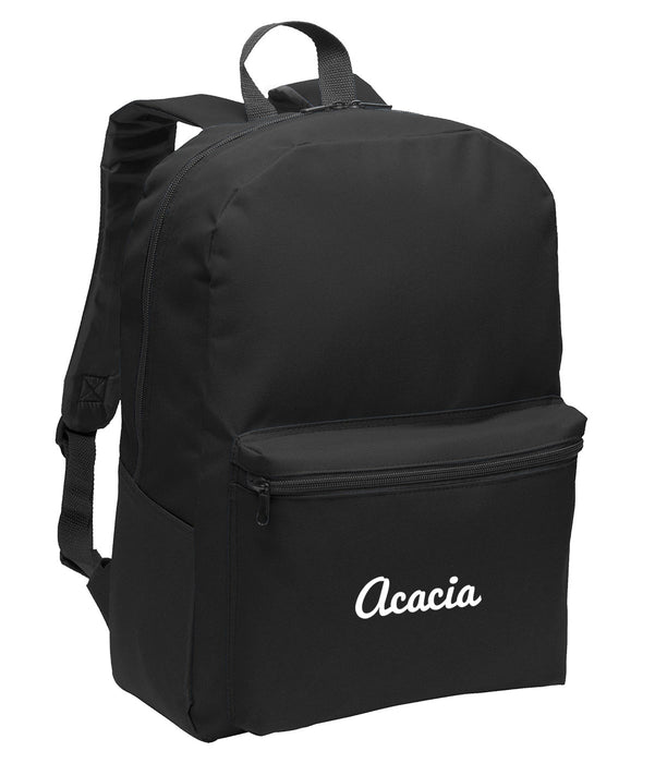 Acacia Cursive Embroidered Backpack