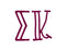 Sigma Kappa Inline Greek Letter Sticker - 2.5