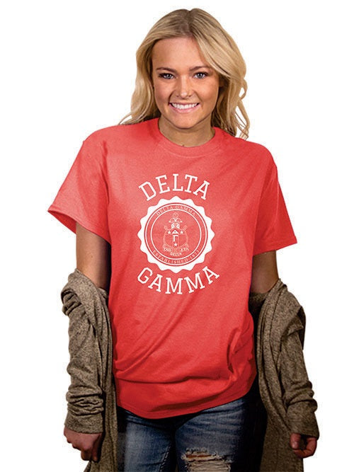Delta Gamma Crest Crewneck T-Shirt