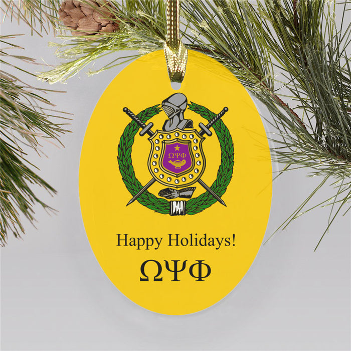 Omega Psi Phi Color Crest Ornament