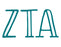 Zeta Tau Alpha Inline Greek Letter Sticker - 2.5