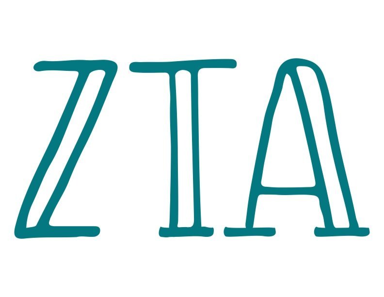 Zeta Tau Alpha Inline Greek Letter Sticker - 2.5
