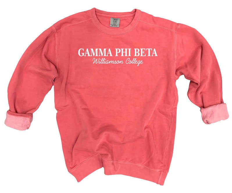 Gamma Phi Beta Comfort Colors Script Sorority Sweatshirt
