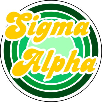 Sigma Alpha Funky Circle Sticker