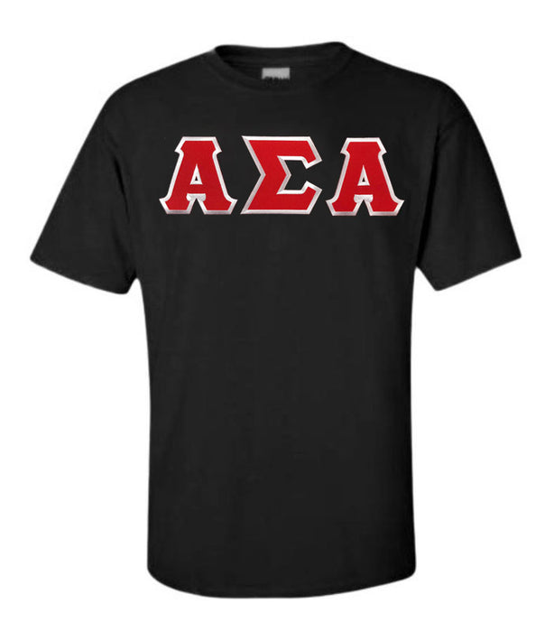 Alpha Sigma Alpha Lettered T Shirt