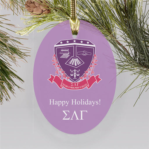 Sigma Lambda Gamma Color Crest Ornament